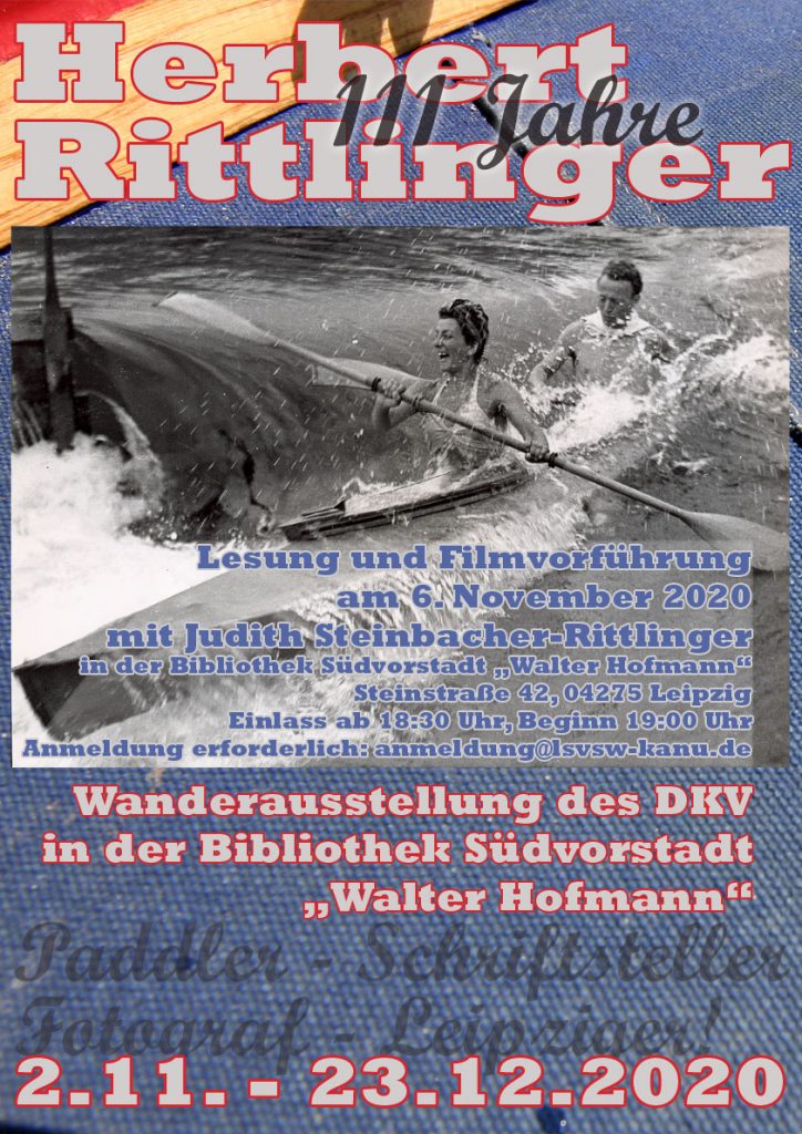 Plakat zur Veranstaltungsreihe 111 Jahre Herbert Rittlinger