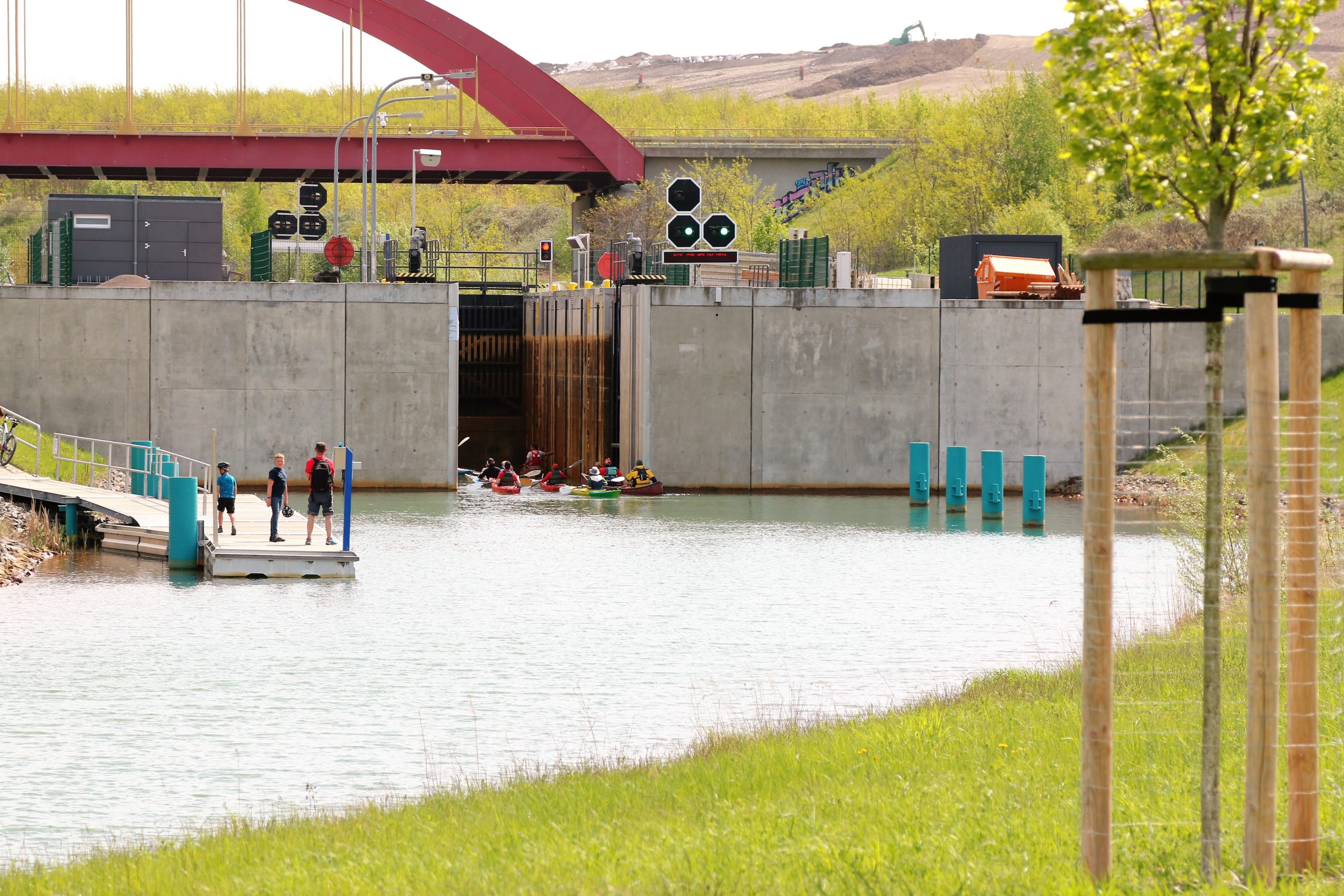 Die Kanuparkschleuse im Leipziger Neuseenland